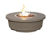 American Fyre Designs Contempo 47-Inch Concrete Round Gas Fire Pit Table Fireplaces CG Products Smoke Manual Ignition System 