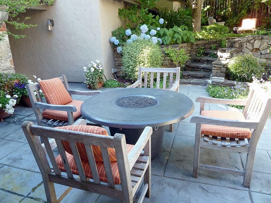 American Fyre Designs Cosmopolitan 48-Inch Concrete Round Gas Fire Pit Table Fireplaces CG Products   