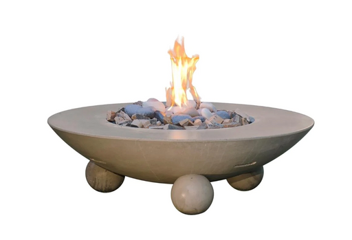 American Fyre Designs Versailles 54-Inch Round Gas Fire Pit Table Fireplaces CG Products Smoke Manual Ignition System 