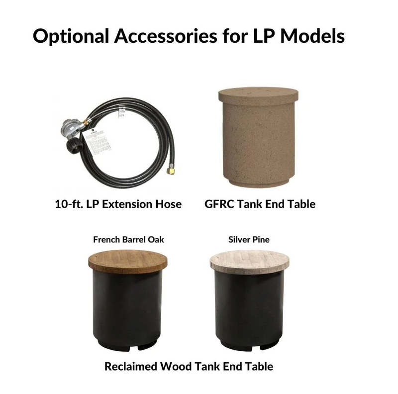 American Fyre Designs Lotus 48-Inch Round Concrete Gas Fire Pit Table Fireplaces CG Products   