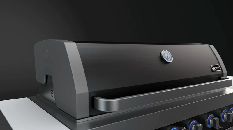 Mont Alpi 805 Black Stainless Steel Island with 90 Degree Corner and Fridge Cabinet 93'' BBQ GRILL Mont Alpi   