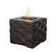 American Fyre Designs Voro Cube 26-Inch Square Gas Fire Pit Fireplaces CG Products Black Lava  