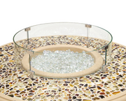American Fyre Designs Glass Wind Guard for Gas Fire Pits Fireplaces CG Products For Round Fire Table  