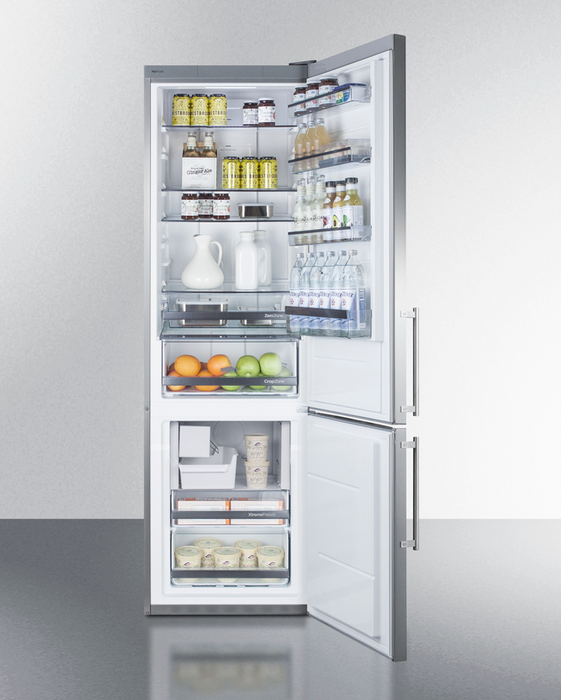 Summit 24" Wide Built-In Bottom Freezer Refrigerator With Icemaker Refrigerator Accessories Summit Appliance   