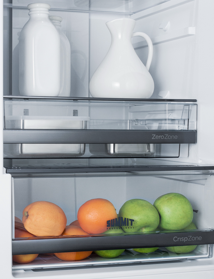 Summit 24" Wide Built-In Bottom Freezer Refrigerator With Icemaker Refrigerator Accessories Summit Appliance   