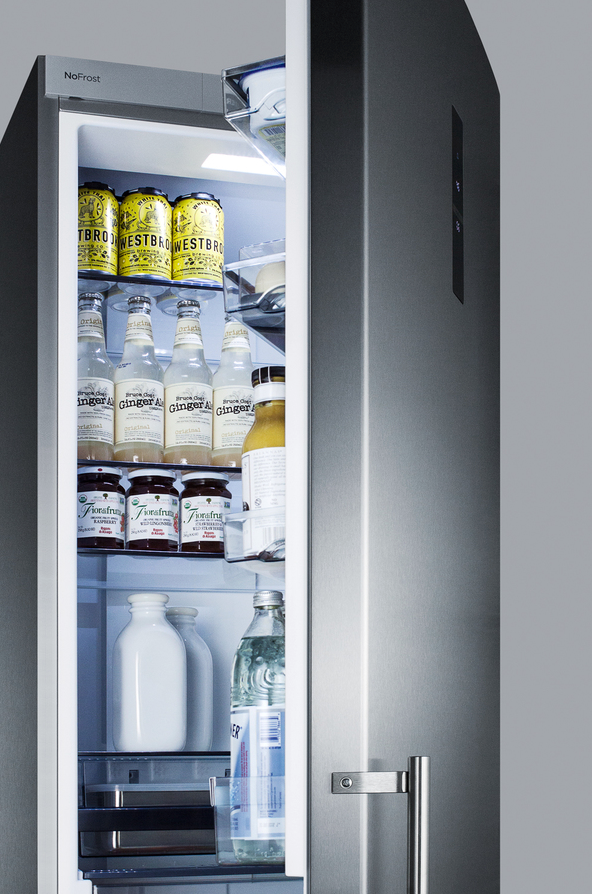Summit 24" Wide Built-In Bottom Freezer Refrigerator With Icemaker Refrigerator Accessories Summit Appliance   