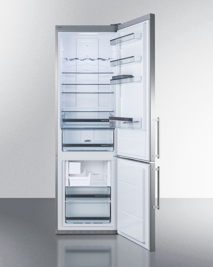 Summit 24" Wide Built-In Bottom Freezer Refrigerator With Icemaker Refrigerator Accessories Summit Appliance   