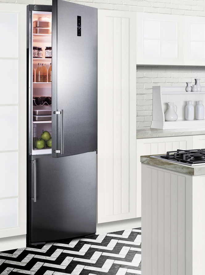 Summit 24" Wide Built-In Bottom Freezer Refrigerator With Icemaker Refrigerator Accessories Summit Appliance   