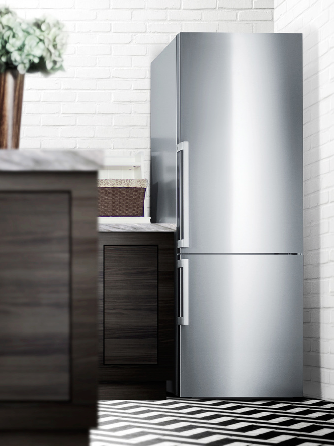 Summit 28" Wide Bottom Freezer Refrigerator Refrigerator Accessories Summit Appliance   