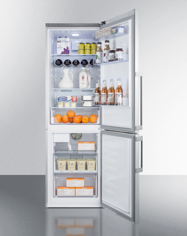 Summit 24" Wide Bottom Freezer Refrigerator With Icemaker Refrigerator Accessories Summit Appliance   