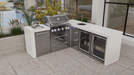 Mont Alpi 400 Deluxe Island with Beverage Center 90 Degree Corner and Fridge Cabinet - MAi400-DBEV90FC BBQ GRILL Mont Alpi   