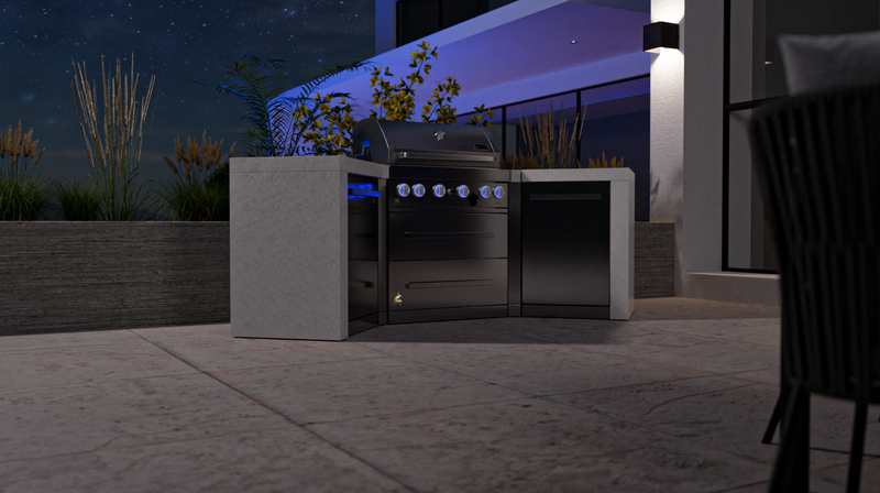 Mont Alpi 400 Deluxe Island and 45 Degree Corners 83'' BBQ GRILL Mont Alpi   