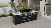 Mont Alpi 805 Black Stainless Steel Island, Infrared Side Burner 93'' BBQ GRILL Mont Alpi   