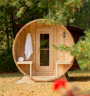 Dundalk Canadian Timber White Cedar Serenity Outdoor Sauna | 2-4 People | Wood or Electric Heater  Dundalk Leisurecraft   