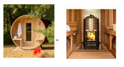 Dundalk Canadian Timber White Cedar Serenity Outdoor Sauna | 2-4 People | Wood or Electric Heater  Dundalk Leisurecraft   