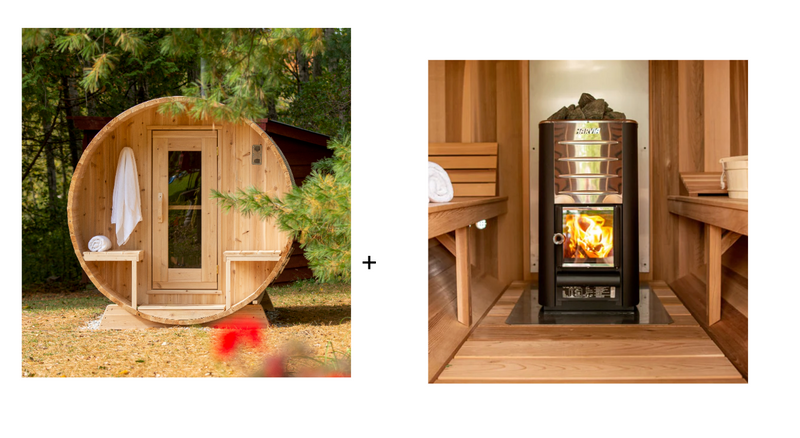 Dundalk Canadian Timber White Cedar Serenity Outdoor Sauna | 2-4 People | Wood or Electric Heater  Dundalk Leisurecraft   
