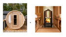 Dundalk 4 Person White Cedar Outdoor Sauna Harmony | 2-4 People | Wood or Electric Heater  Dundalk Leisurecraft   