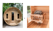 Dundalk Canadian Timber White Cedar Tranquility Outdoor | 2-4 People | Wood or Electric Heater sauna Dundalk Leisurecraft Dundalk Canadian Timber White Cedar Tranquility Outdoor + Harvia KIP 6KW with Rocks  