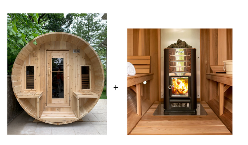 Dundalk Canadian Timber White Cedar Tranquility Outdoor | 2-4 People | Wood or Electric Heater sauna Dundalk Leisurecraft   