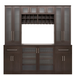 Home Bar 7 Piece Cabinet Set + Counter top furniture New Age Expresso  