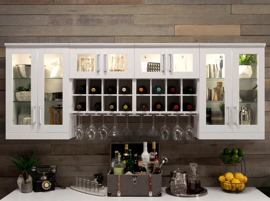 Home Bar 5 Piece Cabinet Set + Counter top furniture New Age   