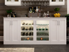 Home Bar 7 Piece Back splash Wine Cellar Cabinet Set + Counter top furniture New Age   