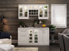Home Bar 6 Piece Cabinet Back splash Set + Counter top furniture New Age   