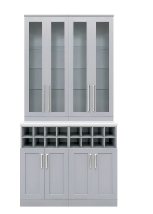 Home Bar Gray 5 Piece Cabinet Set - 21 Inch furniture New Age   