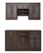 Home Bar 6 Piece Cabinet Set + Counter top furniture New Age Expresso  