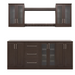 Home Bar 8 Piece Cabinet Set + Counter top furniture New Age Expresso With 