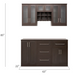 Home Bar 6 Piece Cabinet Set + Counter top furniture New Age   