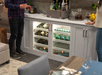 Home Bar 3 Piece Cabinet Set + Counter top furniture New Age   