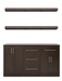 Home Bar 5 Piece Cabinet Set + Counter top furniture New Age Expresso  