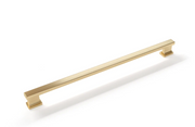 Contemporary Large Handle furniture New Age Brushed Brass one pair  