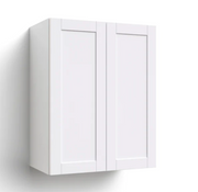 Home Two Door Wall Cabinet 30.6H furniture New Age White 24'' 