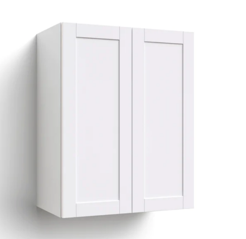 Home Two Door Wall Cabinet 30.6H furniture New Age White 24'' 