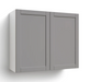 Home Two Door Wall Cabinet 30.6H furniture New Age Grey 36'' 