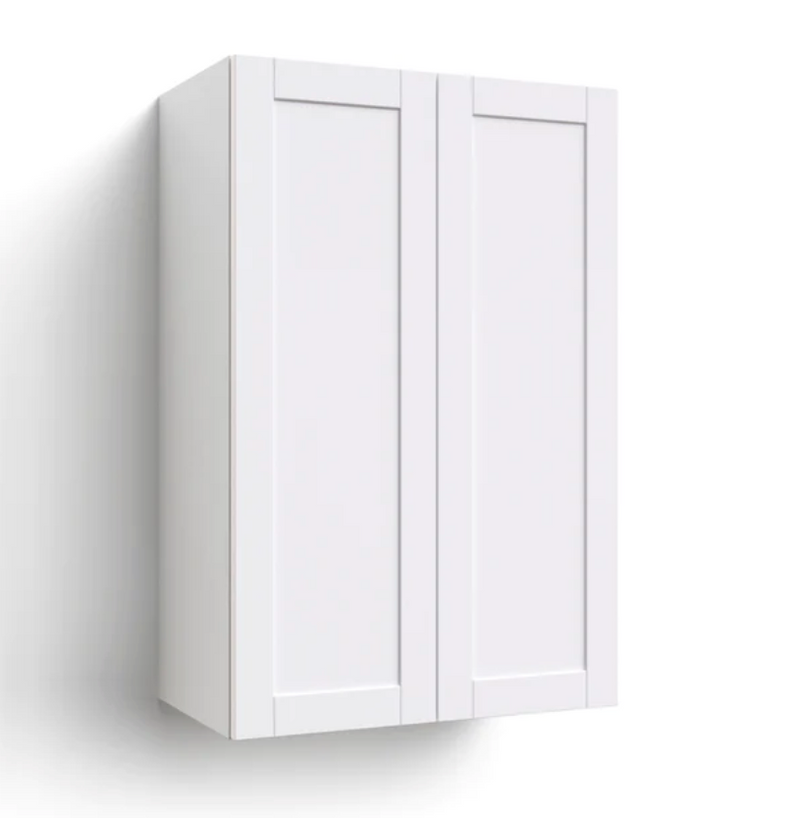 Home Extended Two Door Wall Cabinet 36.5 H furniture New Age White 24'' 