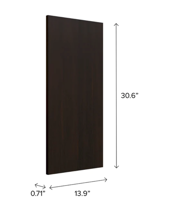 Home Wall Cabinet Side Panel furniture New Age Espresso Without Skirt Side Panel 