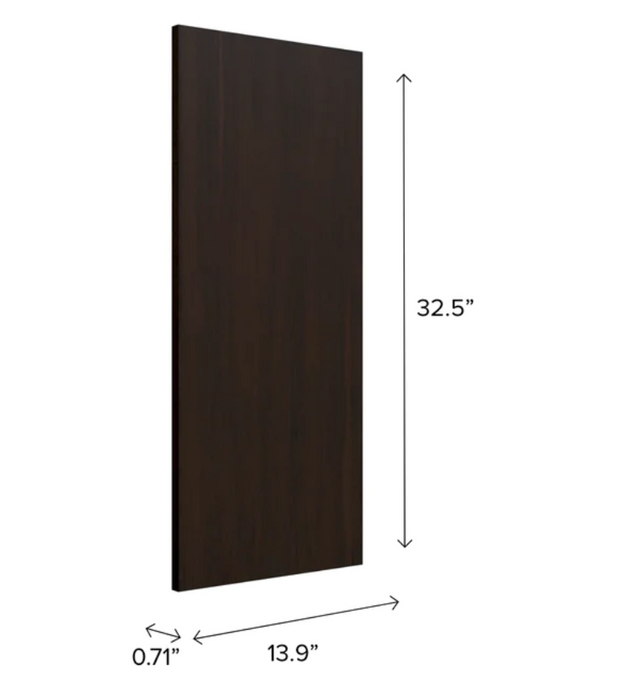 Home Wall Cabinet Side Panel furniture New Age Espresso With Skirt Side Panel 