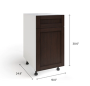 Home One Door, Single Drawer Cabinet, 18 Inch furniture New Age   