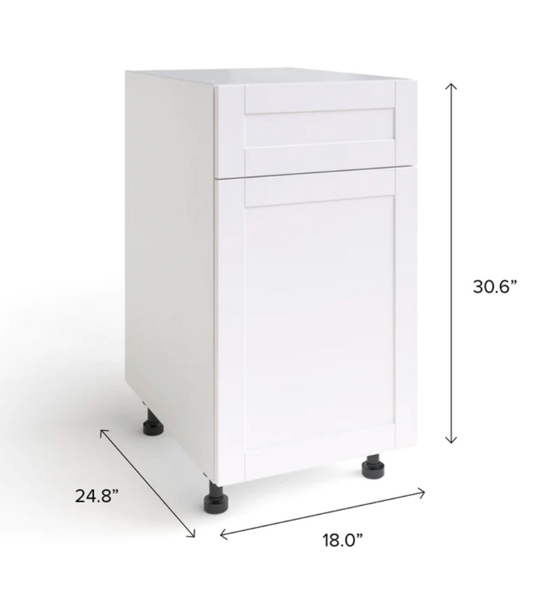 Home One Door, Single Drawer Cabinet, 18 Inch furniture New Age   
