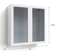 Home Extended Two Glass Door Wall Cabinet 36.5H furniture New Age   