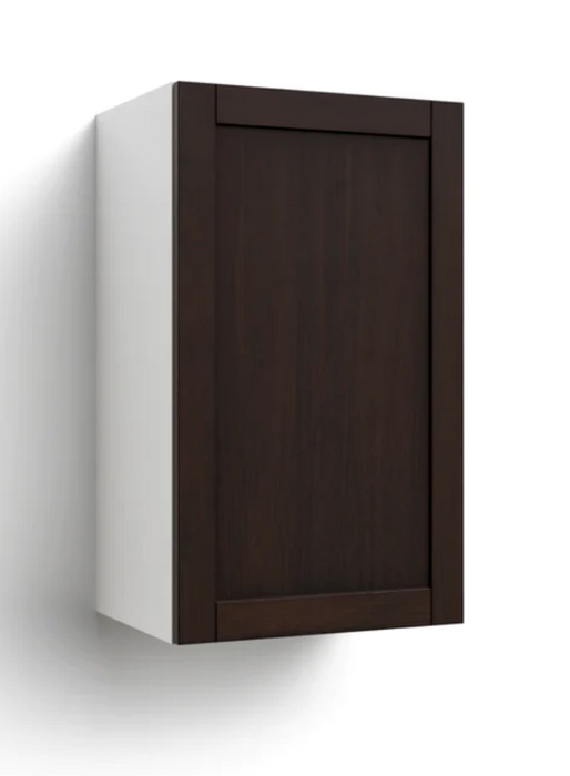 Home Single Door Wall Cabinet 30.6H furniture New Age Espresso Right 18''