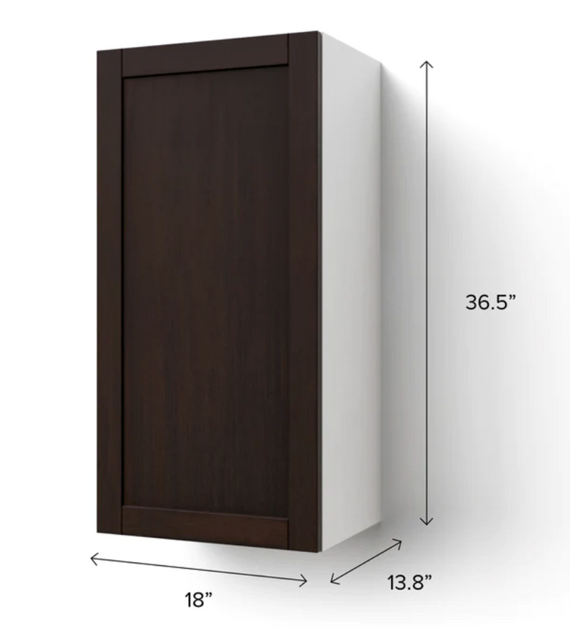 Home Extended Single Door Wall Cabinet 36.5H furniture New Age   