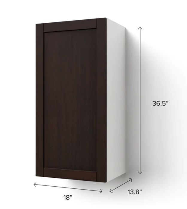 Home Extended Single Door Wall Cabinet 36.5H furniture New Age   