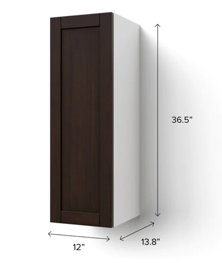 Home Extended Single Door Wall Cabinet 36.5H furniture New Age   