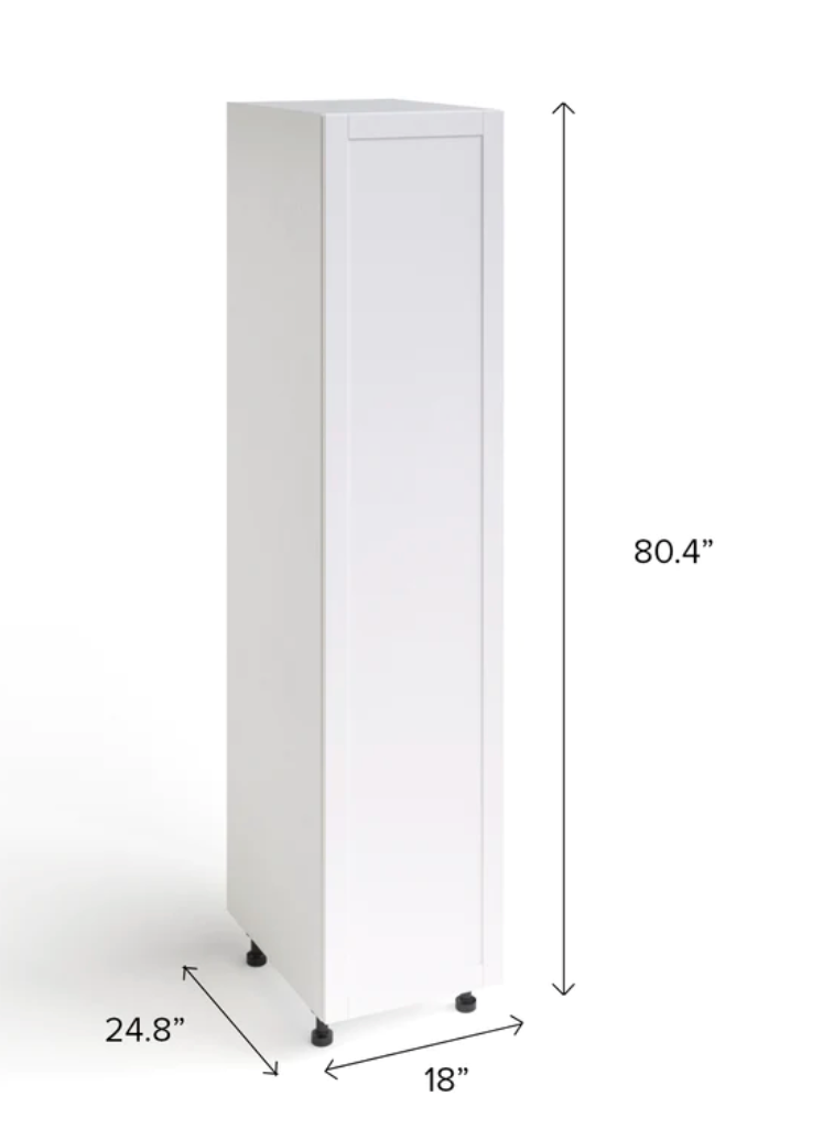 Home Pantry Cabinet furniture New Age White 18inch 