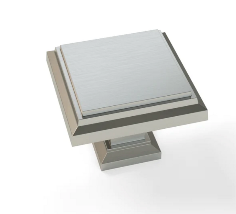 Traditional Square Knob furniture New Age Brushed Black Nickel  