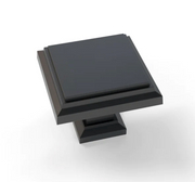 Traditional Square Knob furniture New Age Matte Black  